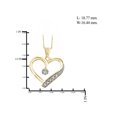 thumbnail image 2 of JewelersClub White Diamond Accent 14K Gold Over Silver Heart Pendant, 18", 2 of 4