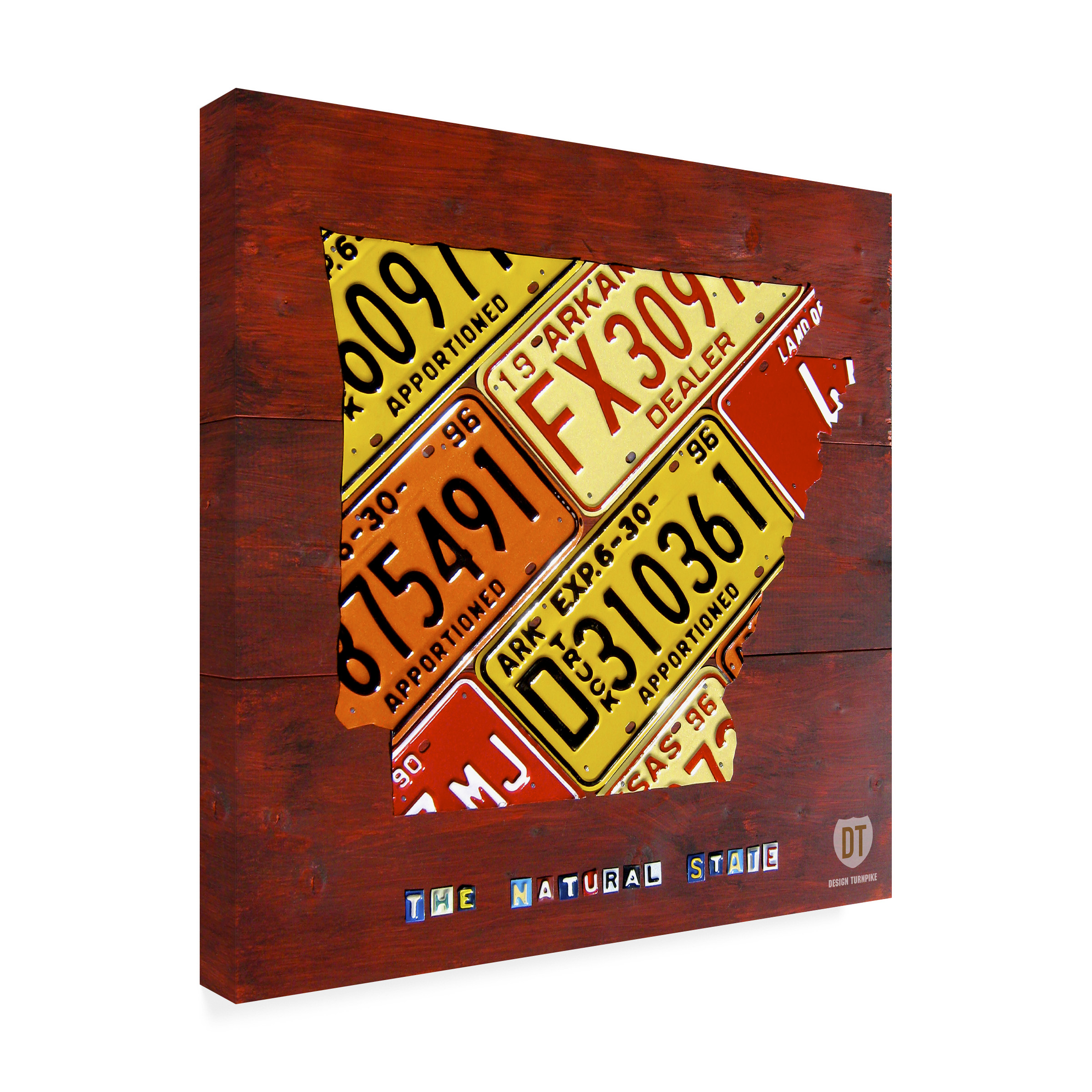 Trademark Fine Art 'Arkansas Map' Canvas Art by Design Turnpike