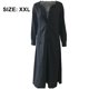 thumbnail image 2 of Vestidos casuales para mujer, vestidos casuales de manga larga con cuello en V, vestidos casuales sueltos y ajustados (negro), XXL, 2 of 6