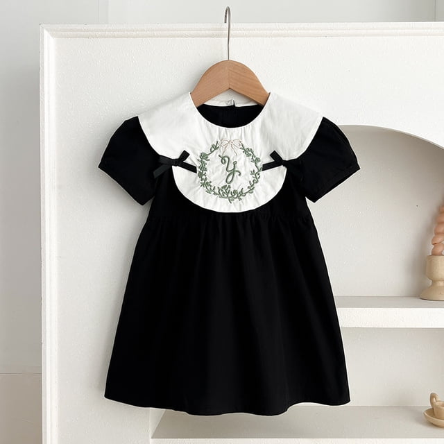Ropa de verano para hermanas, vestido de princesa bordado a la moda para niñas, mono bonito con lazo para bebé, traje elegante para chico