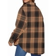 thumbnail image 5 of UVN Plaid Shirt for Women Oversized Flannel Long Sleeve Shirts Casual Button Down Blouse Tops with Pockets, 5 of 8