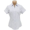 Riders - Women's Slimming Marcy Stripe Short-Sleeve Button-Down Shirt