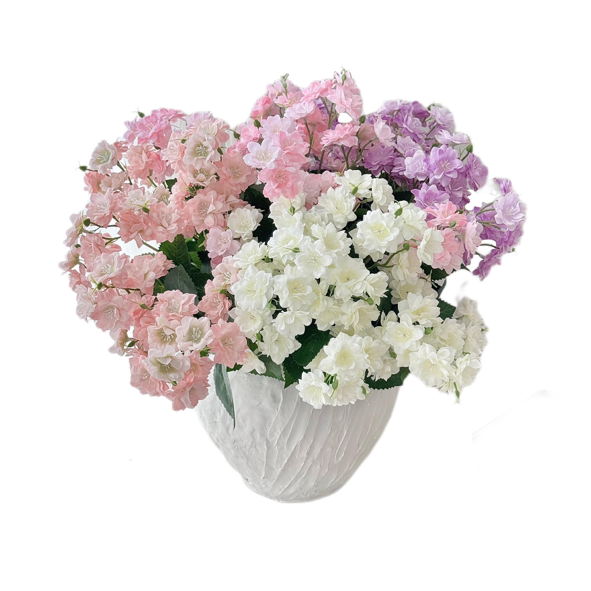 Artificial Flowers for Outdoor 6 Bundles Fake Flowers for Planter, for Home/Porch/Garden Decoration