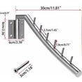 thumbnail image 2 of Sumnacon 2 Kleiderhaken Bar / Kleiderhaken, Kleiderständer Wandhaken aus Edelstahl, Schwenkbar um 180°, máx. Peso 30kg, Mit 6 Stangen zum Organiseren von Kleidung, Halskette, etc., 2 of 5