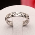 thumbnail image 2 of Betsy Celtic Eternity Wedding Band Ring Sterling Silver Women Ginger Lyne Collection, 2 of 6