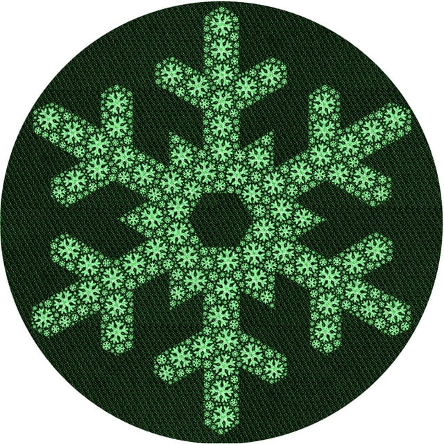Ahgly Company Tapis Rond Lavable en Machine Intérieur Transitionnel Noir Nuit, 5 Pieds Rond