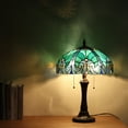 thumbnail image 2 of Vinplus Tiffany Table Lamp 16" Wide Handmade Stained Glass Lamp Shade 2 Light Victorian Style Vintage Table Lamp, 2 of 8