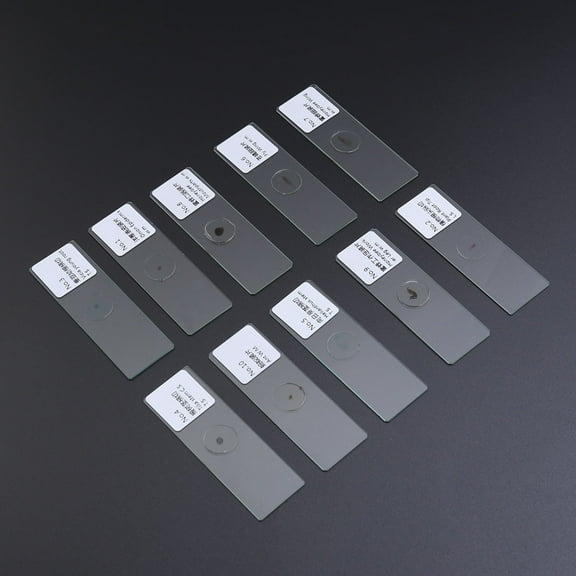 Topbathy 10Pcs Biology Prepared Slides of Insects Plants and Animals Glass Material for Science Study