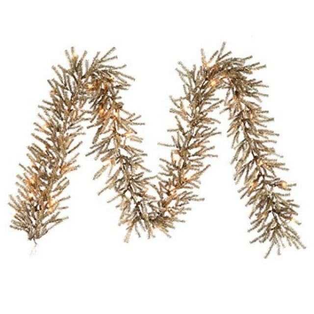 Vickerman 9' Mocha Artificial Christmas Garland with 50 Clear Lights