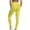 A Yellow, variant on Paiwinds Women's High Waist Yoga Pants Full Length Tummy Control Slim Fit Nylon Spandex Running Leggings