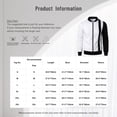 thumbnail image 5 of Alvivi Mens Contrast Color Jacket Casual Stand Collar Long Sleeve Zipper Sweatshirt Outerwear Black S, 5 of 5