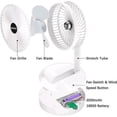 thumbnail image 2 of WEISIPU Telescopic Cordless Fan Cooling Wireless Folding Portable USB Rechargeable Fan, 2 of 5