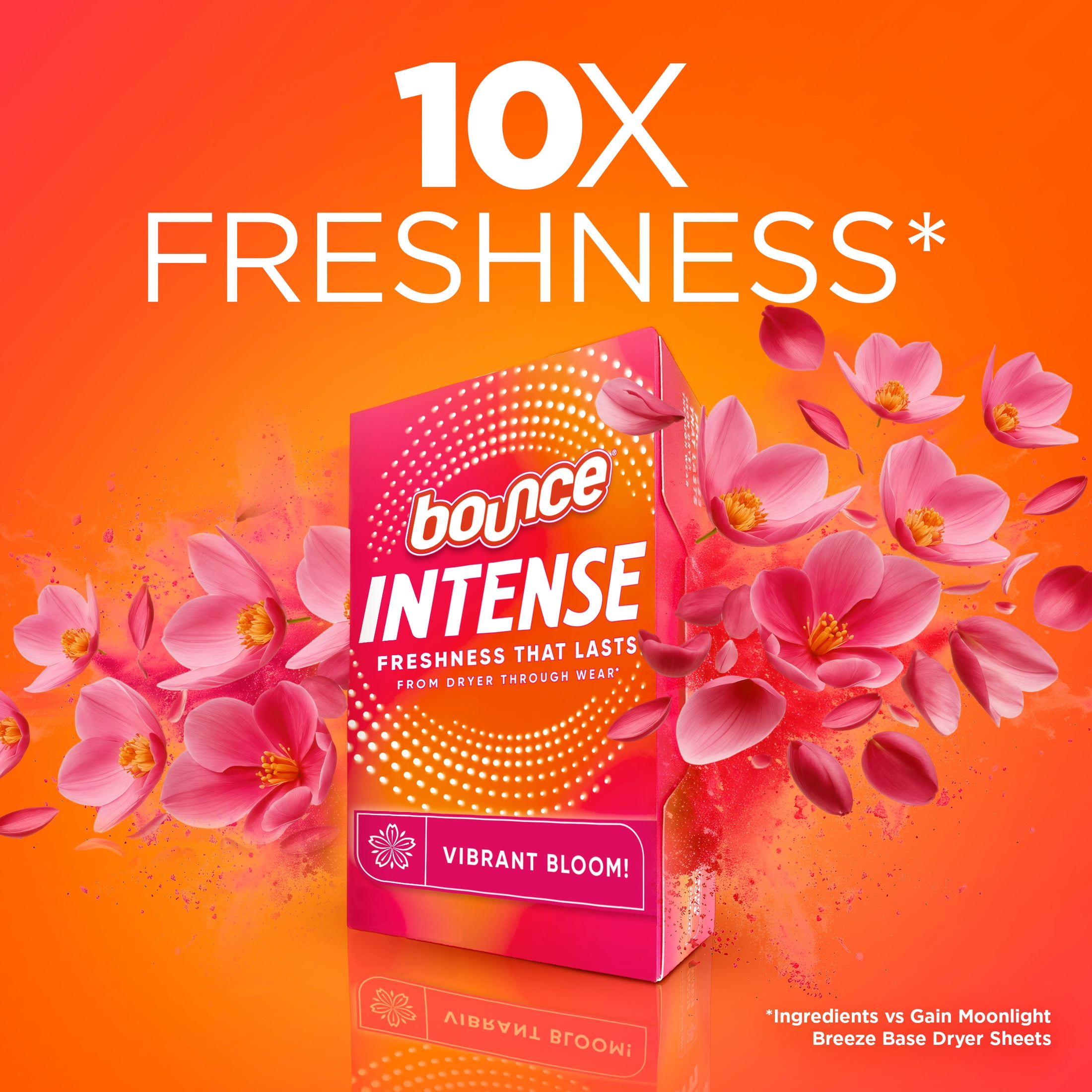Bounce Dryer Sheets, Intense Scent Boosting, Vibrant Bloom Scent, 60 Count