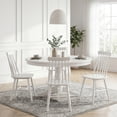 thumbnail image 6 of Farmhouse Wooden Dining Chairs Set of 4, Windsor Spindle Back Chair for Kitchen & Dining Room, White, 6 of 8