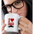 thumbnail image 2 of 3drose, I Love Dad Mustache - Fun Lovable Art, 15oz Mug, 2 of 6