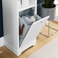 thumbnail image 5 of Tall Bathroom Cabinet with Tilt Out Laundry Hamper, Floor Standing Cabinet with 4 Adjustable Shelves, Wood Bathroom Storage Cabinet Freestanding Organizer for Living Room Bathroom Office Kitchen, 5 of 7