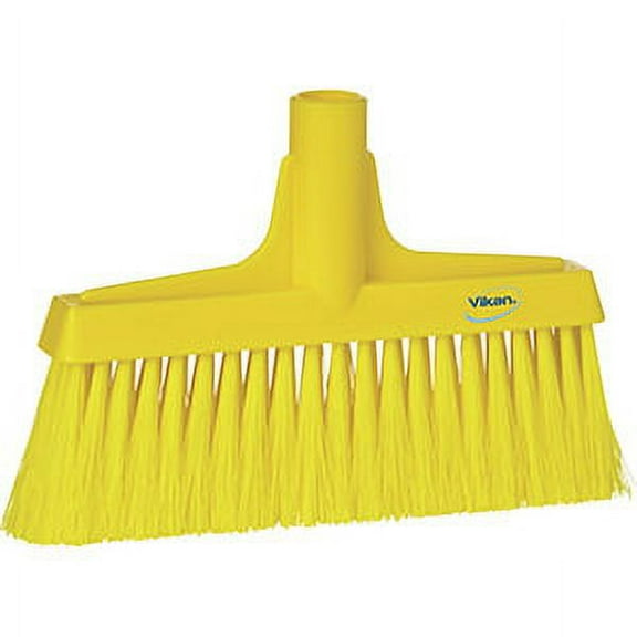 Vikan 10" Upright Broom- Soft/Stiff - Yellow (4 Units)