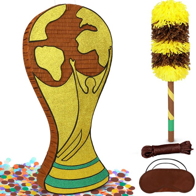 Kit de piñata trofeo dorado World Cup de 25" Pardecor