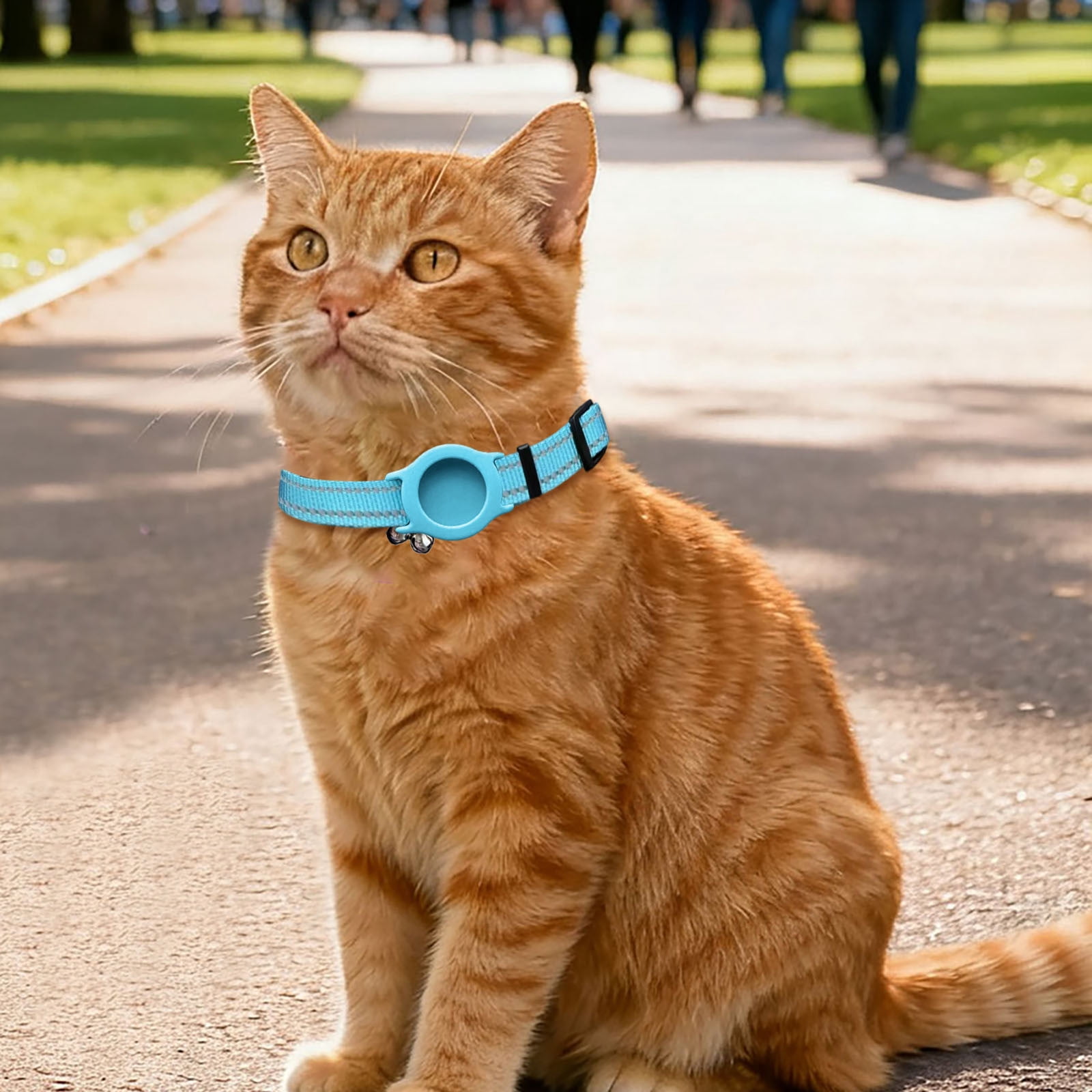 GPS Pet Locator Tracker with Adjustable Collar for Dogs & Cats, Long Battery Life Real-Time Tracking Device, Compatible with iOS Android for Anti-Lost Pet Location Monitoring