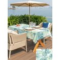 thumbnail image 5 of Outdoor Tablecloth with Umbrella Hole for Patio/Picnic/Party/Camping, Sage Green Conch Waterproof Table Cloth Rectangle Table Cover Washable, Coastal Summer Beach Coral (60"x 120"), 5 of 9