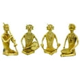 thumbnail image 4 of Dhokra Art Tribal Musicians, 12 cm - Brass Showpiece with Intricate Craft, Gold Finish, 4 of 5