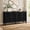 Black, variant on Atumcto 60" Farmhouse Buffet Cabinet with Carved Wood Doors, Vintage Storage Cabinet with 2 Adjustable Shelves and Solid Wood Legs, Gray White