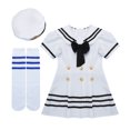 thumbnail image 3 of IEFiEL, uniforme de marinero para niñas, disfraz de Cosplay, coro escolar, novedad, actuación de fiesta, Ropa de baile, vestido con sombrero, conjunto de calcetines, 3 of 5
