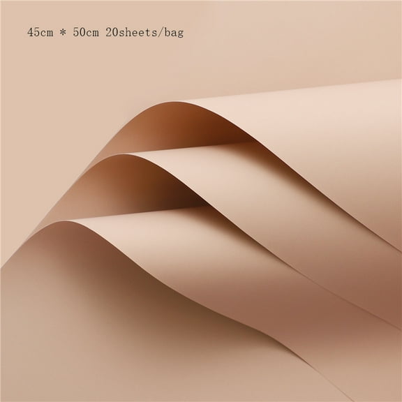 HLSOHJP 20pcs Thickening Waterproof Solid Color Flower Wrapping Paper Korean Paper For Florist Packaging Film For Flowers