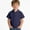Navy, variant on Amidoa Boys Short Sleeve Solid Color Cotton T-Shirts Casual Tops Tee for Kids,Brown,4-5 Years