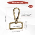 thumbnail image 3 of Uxcell Ganchos de Garra de Langosta [10pcs] - Ganchos de Disparo Giratorios de Aleación de Zinc para Hacer Llaveros y Manualidades de Bricolaje - [Bronce - 2 x 1.4 IN], 3 of 6