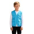 thumbnail image 2 of Kids With Pocket Boys Utility Gilets Zip Up Travel Sleeveless Jackets V Neck Vest Fishing For School Trips Camping Holiday Daily Layering,Utility Gilet Kids 9-11 Years, 2 of 9