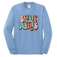 thumbnail image 2 of Wild Bobby Beauty From Ashes Groovy Font With Stars Vintage Men Long Sleeve Shirt, Light Blue, Large, 2 of 6