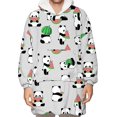 thumbnail image 3 of LLC Cozy Winter Hooded Fleece Blanket Sweatshirt, 3 of 5