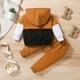 thumbnail image 3 of Gibobby Conjunto con capucha para niño Conjunto de 2 piezas con capucha y estampado de manga larga para niños pequeños, Tops y pantalones con capucha(Dolado,6-12 Meses), 3 of 5