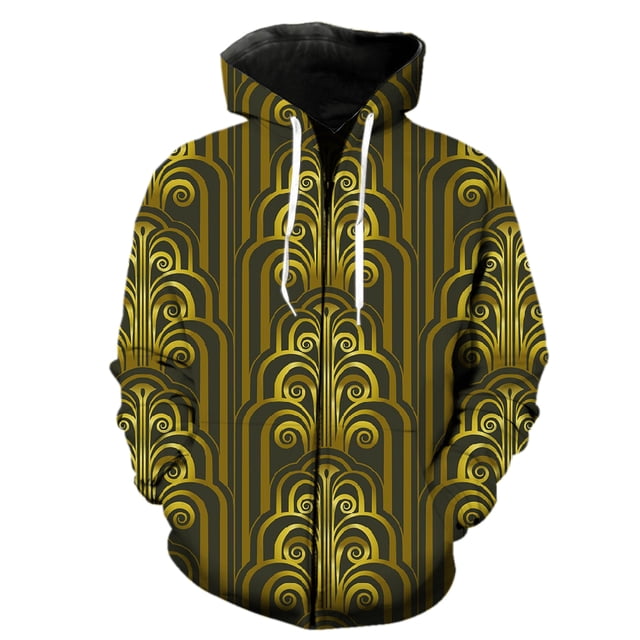 Sudadera con capucha y cremallera para hombre con estampado geométrico abstracto, moda 3D, gran oferta 2024, estilo Harajuku divertido.