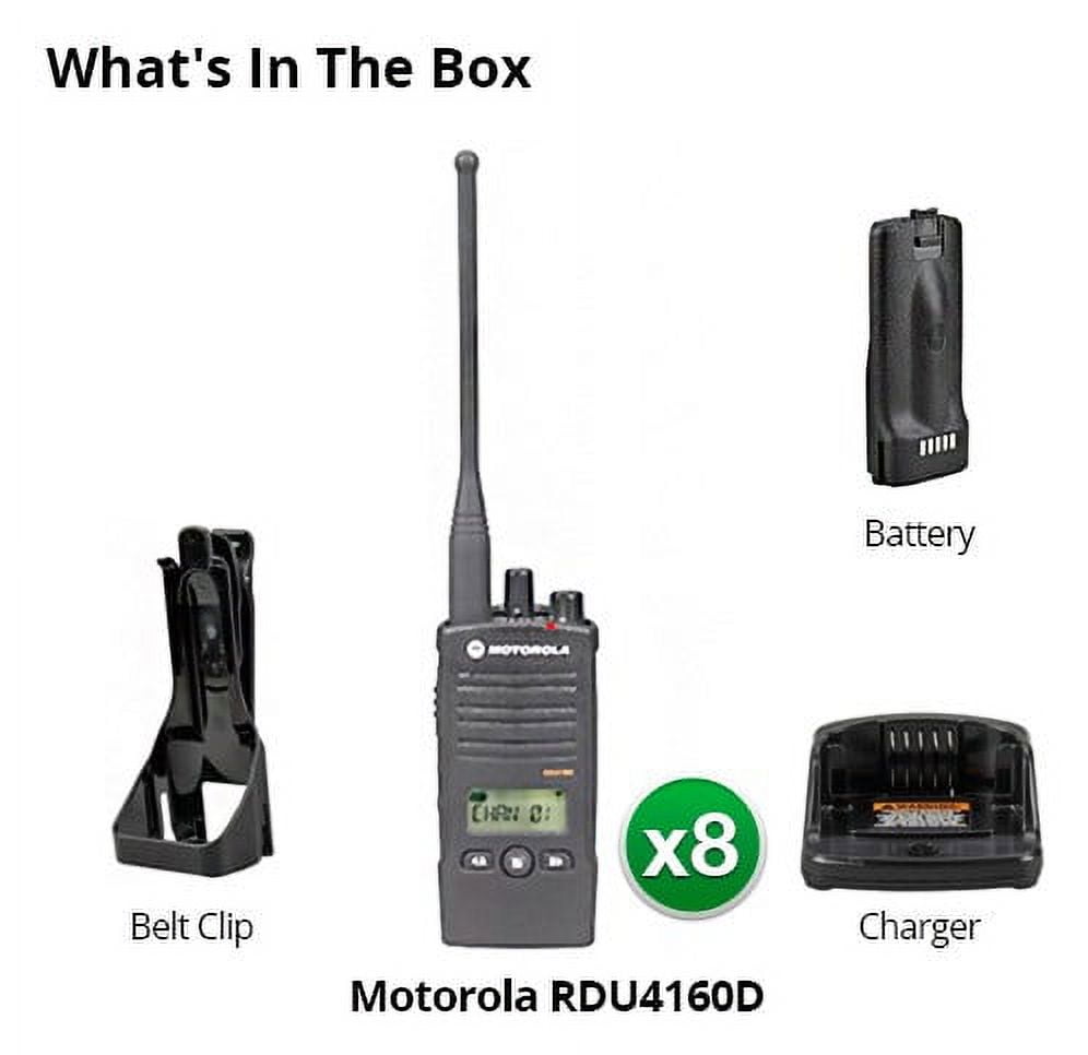 Motorola RDU4160D RDX Business Two-Way UHF Radio with 16 Channels  122  Codes (4-Pack)