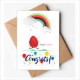 thumbnail image 1 of Happy Easter Festival Egg Rainbow Wedding Cards Congratulations Greeting Envelopes, 1 of 3