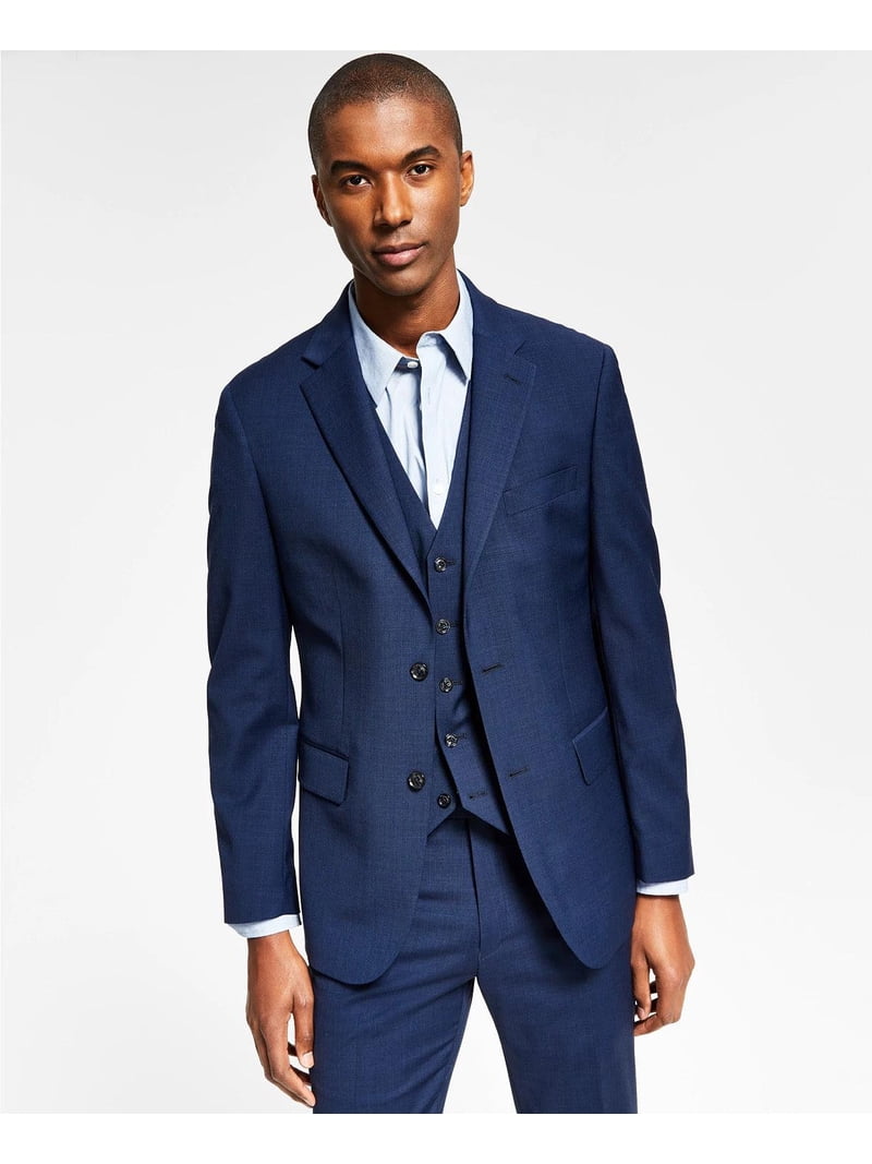 トミーヒルフィガー THFLEX セットアップ スーツ ネイビー 48 L Tommy Hilfiger Mens Modern fit Wool Suit Jacket Blazer 44 L Blue