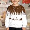 thumbnail image 3 of Boys Girls Christmas Sweatshirt Long Sleeve Crewneck Casual Santa Claus and Reindeer Print Pullover Sweatshirts 1-12 Years, 3 of 7