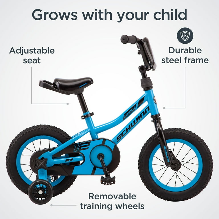 Schwinn Toggle 12 Bike with Quick Build Kids for Children Ages 2 4 Years Blue