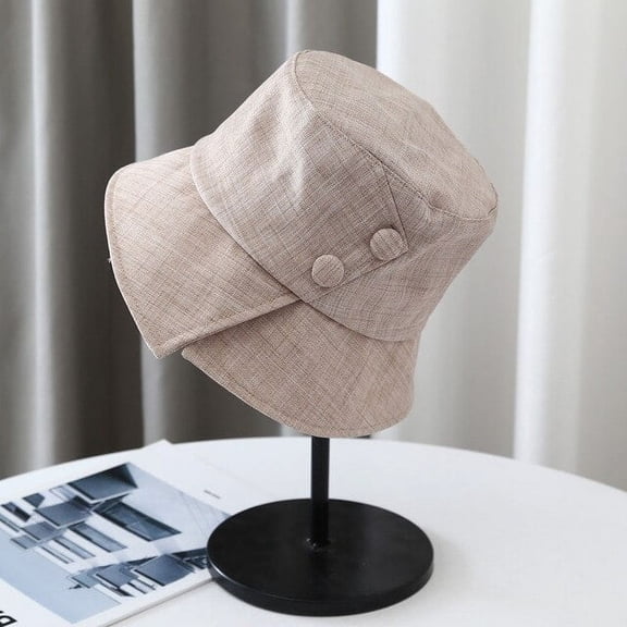 CoCopeanut Fashion Women Bucket Hat New Button Sun Hat Outdoor Sports Lady Panama Travel Beach Caps Fishermen Hats Hip Hop Female Cap