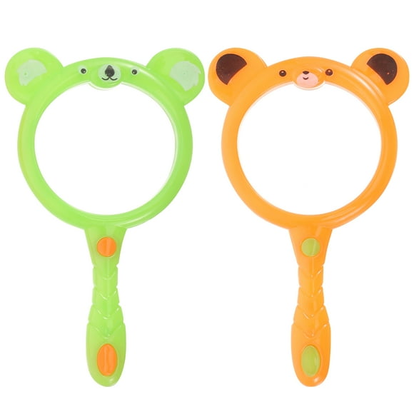 SHISUYAN 2Pcs Adorable Reading Magnifier Kids Handheld Magnifier Kids Explore Magnifier