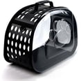 thumbnail image 1 of Bolsa para mascotas, cápsula espacial transparente para gatos y cachorros, diseñada para viajes, senderismo, paseos y uso al aire libre (1 unidad, negra), 1 of 4