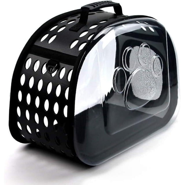 Bolsa para mascotas, cápsula espacial transparente para gatos y cachorros, diseñada para viajes, senderismo, paseos y uso al aire libre (1 unidad, negra)