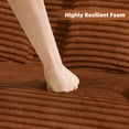 thumbnail image 6 of Hawsaiy 75" Corduroy Loveseat Sofa with Wide Armrests & Removable Pillows, No Assembly Foam Couch, Vacuum Packed, High-Density Support,Brown, 6 of 12