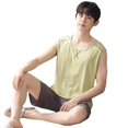 thumbnail image 1 of Conjunto de ropa de hogar de talla grande, modal, sin mangas, fino, para verano, 1 of 5