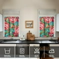 thumbnail image 4 of Kitchen Curtains and Valance Set 36 Inch Tier Pioneer Colorful Floral 3 Pieces Set Dining Room Small Curtain Drapes Cafe Curtains Valance for Home Decor Rod Pocket, 4 of 6