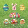 thumbnail image 2 of 1Pcs Outdoor Easter Yard Decoration Happy Easter Yard Sign with Stakes Waterproof Easter Egg Bunny Chick Lawn Sign Easter Game Party Supplies, Easter Garden Outdoor Sign Prop Decoration, 2 of 2