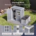 thumbnail image 5 of 5 x 3 Ft Outdoor Storage Shed with Lockable Door, Weatherproof Resin Garden Shed with Floor & Ventilation for Patio, Lawn, Gray, 5 of 9