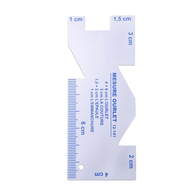 Advancent DIY costura regla aleación de aluminio costura tejer acolchado confección herramienta de calibre de medición Type7 NO7